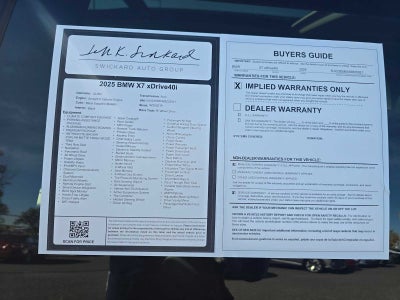 2025 BMW X7 xDrive40i