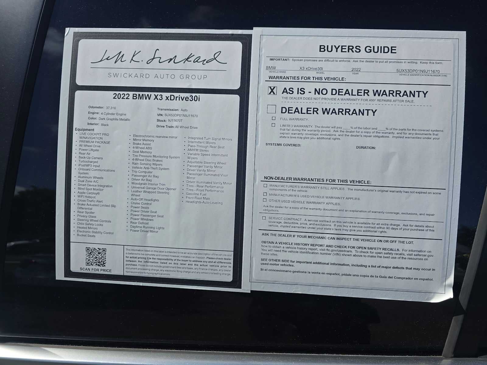 2022 BMW X3 xDrive30i xDrive30i