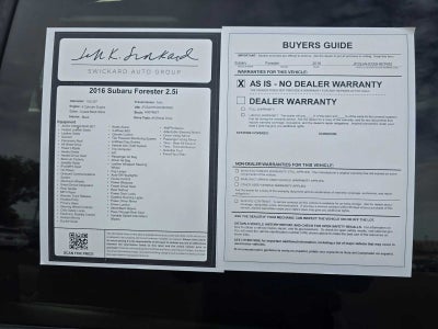2016 Subaru Forester 2.5i Limited