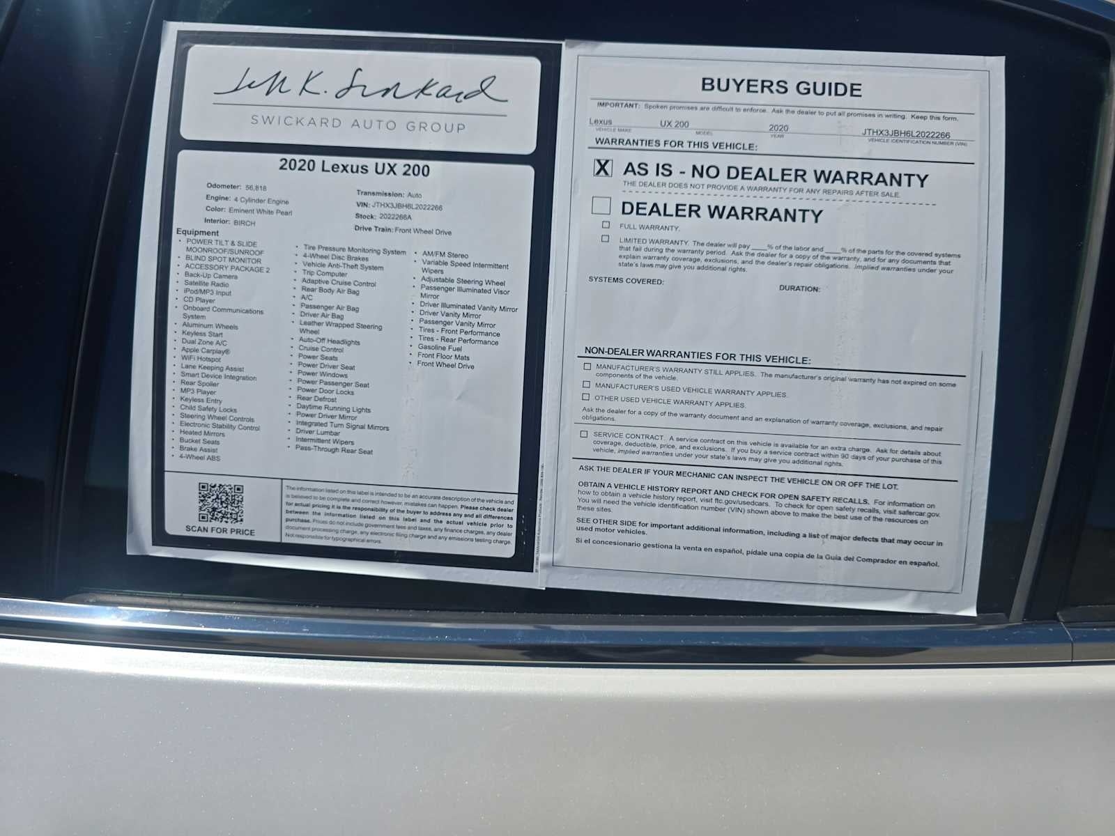 2020 Lexus UX 200 UX 200