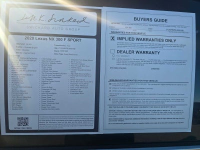 2020 Lexus NX F SPORT