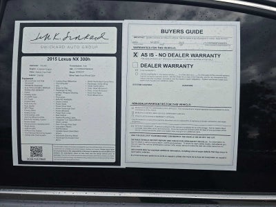 2015 Lexus NX 300h FWD 4dr
