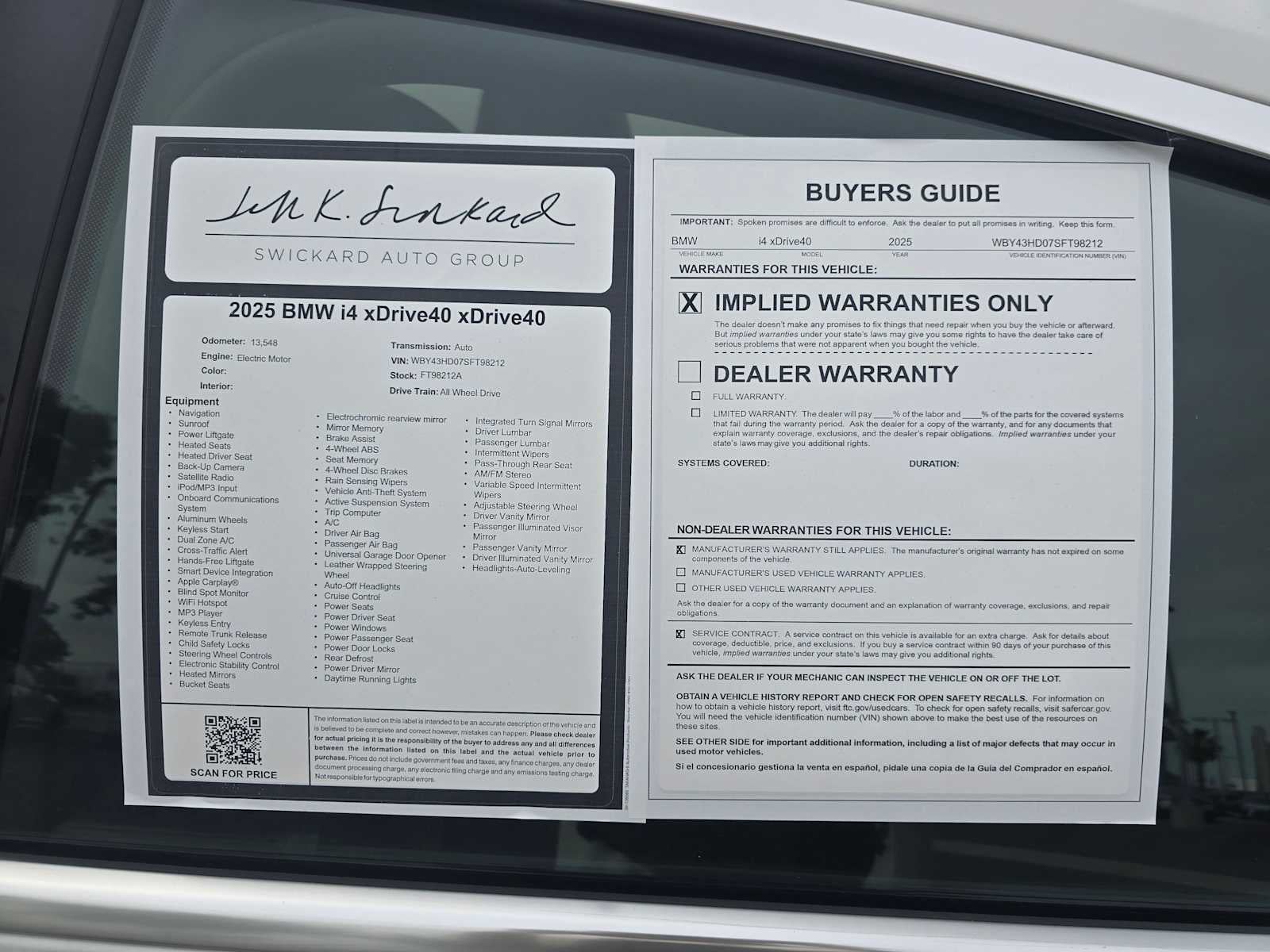 2025 BMW i4 xDrive40 xDrive40