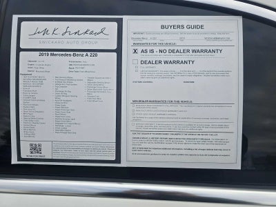 2019 Mercedes-Benz A-Class A 220