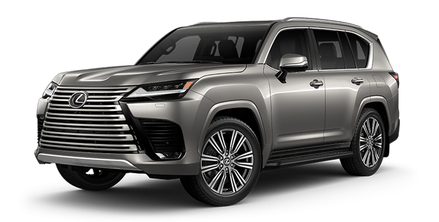 Exterior of the Lexus LX 600 Luxury shown in Atomic Silver.
