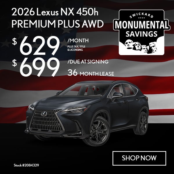 2026 Lexus NX 450h PREMIUM PLUS AWD Lease for $629/mo, $699 